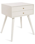 White Side Table with 2 Drawers - From Where -