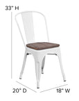 White Stackable Metal Chairs (Set of 4) - From Where -