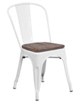 White Stackable Metal Chairs (Set of 4) - From Where -