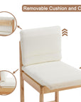 White Upholstered Dining Chairs (Set of 6) - From Where -