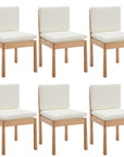 White Upholstered Dining Chairs (Set of 6) - From Where -