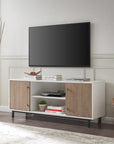 White/Antiqued Oak TV Stand - From Where -