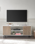 White/Antiqued Oak TV Stand - From Where -