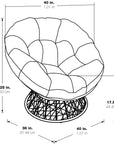 Wicker Papasan Swivel Chair - From Where -