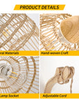 Wicker Wall Sconces (Set of 2) - From Where -