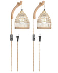 Wicker Wall Sconces (Set of 2) - From Where -