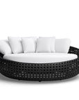 Wide Outdoor Wicker Patio Daybed with Sunbrella Cushions - From Where -