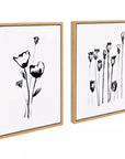 Wildflowers Framed Wall Canvas (Set of 2) - From Where -
