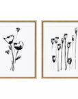 Wildflowers Framed Wall Canvas (Set of 2) - From Where -