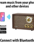 Willow Retro Wood Bluetooth Radio - From Where -