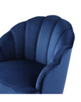 Wingback Accent Arm Chair with Metal Legs in Blue - From Where -