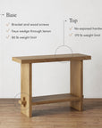Wood Accent Storage Console Sofa Table - From Where -
