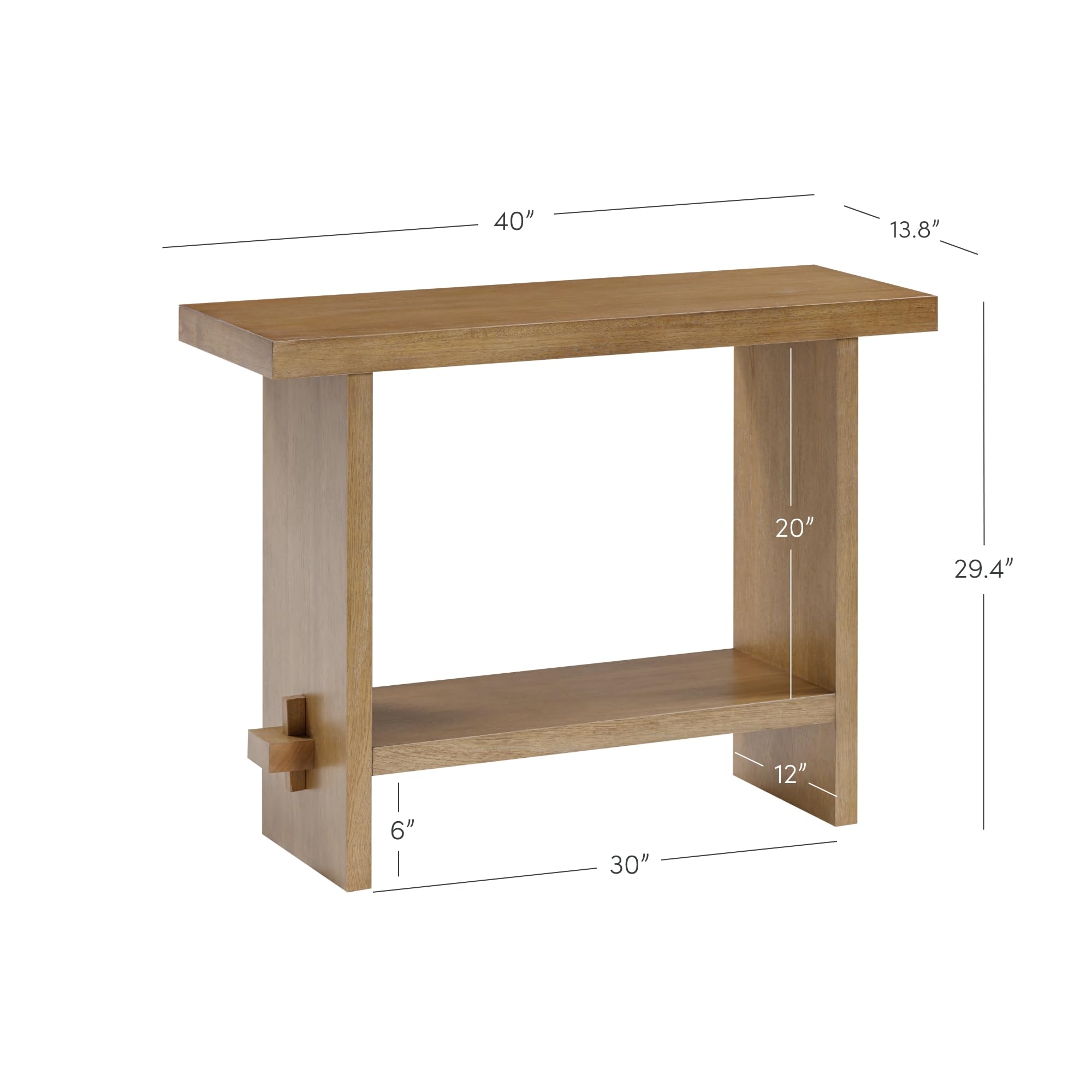 Wood Accent Storage Console Sofa Table - From Where -