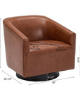 Wood Base Swivel Accent Chair - From Where -