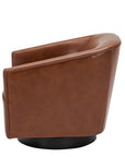 Wood Base Swivel Accent Chair - From Where -
