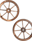 Wood Garden Wagon Wheel (Set of 2) - From Where -