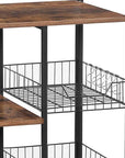 Wood Metal Frame Bakers Rack - From Where -