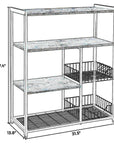 Wood Metal Frame Bakers Rack - From Where -