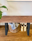 Wood Rectangle Entryway Bench - From Where -