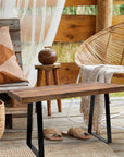 Wood Rectangle Entryway Bench - From Where -