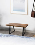 Wood Rectangle Entryway Bench - From Where -