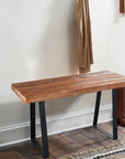 Wood Rectangle Entryway Bench - From Where -