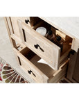 Wood Sink Vanity with Marble Top - From Where -