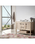 Wood Sink Vanity with Marble Top - From Where -