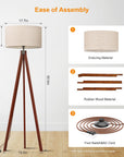 Wood Tripod Floor Lamp - From Where -