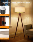 Wood Tripod Floor Lamp - From Where -
