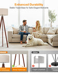 Wood Tripod Floor Lamp - From Where -