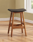Wood Walnut Counter Stools (Set of 2) - From Where -