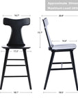 Wooden Counter Height Bar Stools (Set of 2) - From Where -