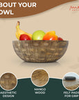 Wooden Fruit Bowl - From Where -
