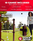 Wooden Ladder Ball Game Set - From Where -