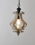 Wooden Pendant Vintage Chandelier - From Where -