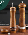 Wooden Salt and Pepper Grinder Set - From Where -