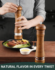 Wooden Salt and Pepper Grinder Set - From Where -