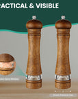 Wooden Salt and Pepper Grinder Set - From Where -