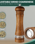 Wooden Salt and Pepper Grinder Set - From Where -