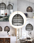 Woven Pendant Lighting Fixture - From Where -