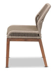 Woven Rope Mahogany Dining Chair - From Where -
