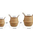 Woven Seagrass Belly Basket - From Where -
