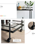 Wrought Iron 2 - Tier Trolley - From Where -