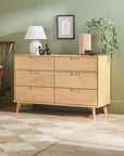 Yarber 6 Drawer Wood Double Dresser - From Where -