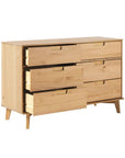 Yarber 6 Drawer Wood Double Dresser - From Where -