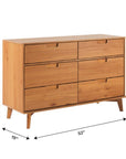 Yarber 6 Drawer Wood Double Dresser - From Where -