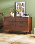 Yarber 6 Drawer Wood Double Dresser - From Where -