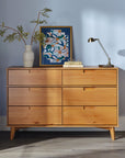 Yarber 6 Drawer Wood Double Dresser - From Where -