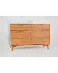 Yarber 6 Drawer Wood Double Dresser - From Where -